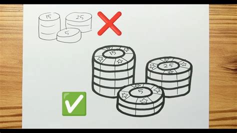 how to draw poker chips